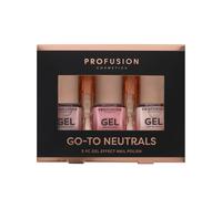 Profusion Cosmetics Go-To Neutrals - 3 Pc Gel Effect Nail Polish Set In Beige Beige One Size