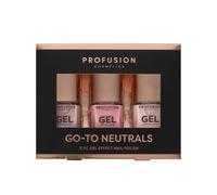 Profusion Cosmetics Go-To Neutrals - 3 Pc Gel Effect Nail Polish Set In Beige Beige One Size