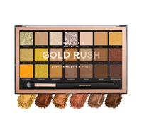 Profusion Cosmetics Gold Rush 21 Shade Eyeshadow Palette + Free Pro Series Brush (decadent golds and bronzes to cool and deep brown hues)