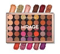 Profusion Cosmetics Mirage 35 Shade Master Eyeshadow Palette (multi-finish neutrals, warm browns, array of amber and maroon hues)