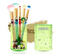 Profusion Cosmetics Peanuts Merry And Bright Brush Set with Case, Fluffy Makeup Brushes for Blending, Shading, and Blush, Achieve Holiday Beauty