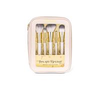 Profusion Cosmetics You Are Glowing Brush Set, Synthetic Bristle Face and Eye Brush Set, Vegan and Cruelty-Free, 5 Piece