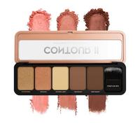 Profusion Pro Contour II - Medium Dark - 6-Pan Contour and Highlight Palette with Brush - Blendable, Pigmented Formula, Vegan & Cruelty-Free