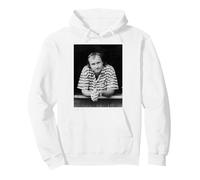 Prog Rock Singer & Drummer Pullover Hoodie, Adult Unisex, White, Medium