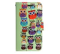 ProGadgetsLtd Microsoft Lumia 650 Phone Case Slim Wallet Leather Cover With Card Slots/Kickstand/Magnetic Shut Closure For Lumia 650 (Owls Style 3)