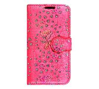 ProGadgetsLtd Microsoft Lumia 650 Phone Case Slim Wallet Leather Cover With Card Slots/Kickstand/Magnetic Shut Closure For Lumia 650 (Rose Pink Glitter)