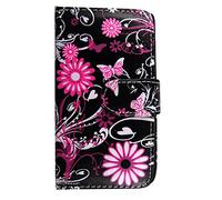 ProGadgetsLtd Nokia Lumia 520 Case Leather Flip Wallet [Card Holder][kickstand][Magnetic] Phone Cases Cover For Lumia 520 (New Butterfly)