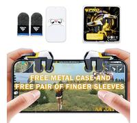 Progameplays Phone Triggers Gaming 4 - L1 L2 R1 R2 Mobile Controller for PUBG Mobile, COD 4-Finger Triggers for Fast Aim & Shooting - No Lag Shooter Accessory for iPhone & Android Smartphones (PRO-T2)