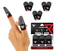 Progameplays SMALL Finger Sleeves for Mobile Gaming - Ultra-Thin, Breathable, Anti-Sweat, High Sensitivity, Thumb Sleeves for PUBG, COD Mobile, Free Fire, iPhone & Android (Red Edge)