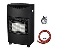 PROGEN New 4.2kw Calor Gas Heater Free Standing Butane Gas Heater Portable Heater with with wheels comes with Free Hose and Regulator (Black)