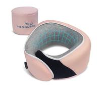 Proglobe Soft Kids Travel Pillow - Memory Foam Neck Pillow for Kids Aged 4+ - Ideal for Car, Plane & Travel Comfort (Light Pink - Kids)