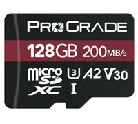 ProGrade Digital microSD Memory Card - V30 microSD Card for DSLR and Action Cameras - High Speed Transfer of Files & Large Storage - Up to 200MB/s Read Speed (128GB)