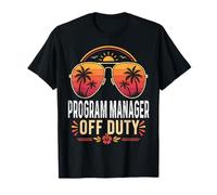 Program Manager Off Duty Summer Sunglasses Retro Vacation T-Shirt