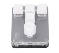 Programmable 4 Keys Blue Switch Mechanical Keyboard with RGB for Gaming and Work Essential Durable White