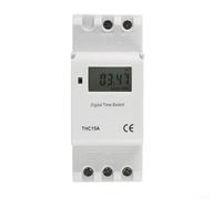 Programmable Ac220v 16a Digital Lcd Timer Switch Din Rail Mount Weekly Daily Cycle Time Relay With For Battery Backup For Automation Systems White