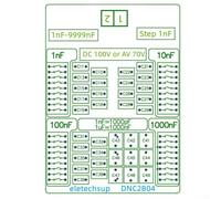 Programmable Capacitor Module 1nF to 99999nF, Step 1nF, 5% Accuracy, DC 100V/AC 70V, Digital Capacitance Board for Education and Engineering (with case)