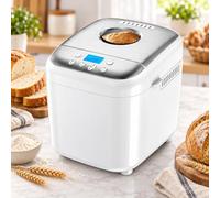 Programmable Digital Bread Machine, 15 Programmes, 850W, 1000-1500g | Preset Baking Cycles, Loaf Size Choice, Crust Control, Delay Timer