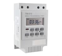 Programmable Digital Switch, 30AMP DIN Rail Timer Relay, Weekly Schedule for Home Industrial Control(White)
