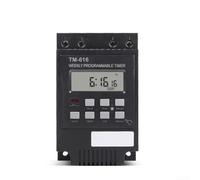 Programmable Digital Switch for Relay 30AMP, 220V Weekly Timer with 17 On/Off Settings for DIN Rail Mount, Backup Battery & 6500W Load Capacity(Black)