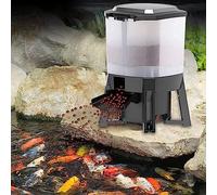 Programmable Fish Feeder with Timer and LCD Display, 120° Wide Feeding Aquarium Maintenance During Absence