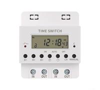 Programmable for Time Switch 220V,220V Digital Timer Switch,60A Electronic Programmable Time Controller with Weekly and Hourly Functions for Electrical Devices Home Automation White