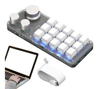 Programmable Keyboard, 15-Key One-Handed Mechanical Programmable Keypad, Working and Game Accessories, Cut Copy Paste Keyboard for Video Editing on Computer, Laptop
