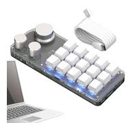 Programmable Keyboard | 15-Key Programmable One-Handed Keypad,Macro Multifunctional Keypad, Cut Copy Paste Keyboard for Video Editing, Computer, Laptop