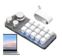 Programmable Keyboard - One-Handed Programmable Mechanical Keypad | Working and Game Accessories, Cut Copy Paste Keyboard for Video Editing on Computer, Laptop