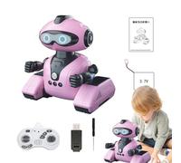 Programmable Kids Robot - 4.25x5.71 Inches Remote Control With LED Eyes, Gesture Sensing, Smart Dance Song Toy | Interactive Educational For Girls Boys Travel STEM Learning Fun Battery Operated