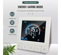 Programmable LCD Floor Heating Thermostat for Radiant Underfloor Systems, 5-60°C Range, 90-240V AC, Child Lock & Weekly Scheduling, White Wall-Mou(3A)