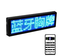 Programmable LED Name Tag - Rechargeable Bluetooth Digital Badge for Staff, Waiters, and Drivers - Mini Scrolling Message Display