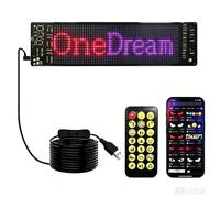 Programmable LED Sign 15''*4'',16 * 32 dot,Holiday Electronic Sign, APP Control, Text Pattern Animation Customizable, High Bright, Bluetooth 5, Business, Advertising,Holiday digital,Festival LED