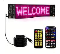 Programmable LED Sign 15''x4'',Holiday Electronic Sign, APP Control, Text Pattern Animation Customizable, High Bright, Bluetooth 5, IP65 Waterproof,Business, Advertising,Holiday digital,Festival LED