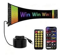Programmable LED Sign 24''*5'',16 * 96 dot,Holiday Electronic Sign, APP Control, Text Pattern Animation Customizable, High Bright, Bluetooth 5, IP65 Waterproof, Business, Advertising,Holiday digital