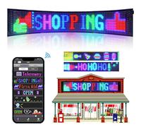 Programmable Led Sign, Devil Truck Wink Eyes Sticker, Scrolling Message Shop Signs Flexible Digital Display Matrix Panel DIY Custom Text Graffiti Animation for Store Car Bar Hotel Advertising