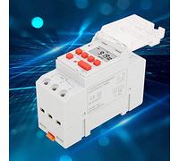 Programmable Light Switch, Weekly Timer Switch For Lights, 35mm DIN Rail Mount with Backup Battery 100-130V AC 30A For Household Automation