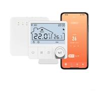 Programmable Smart Wireless Thermostat for Tuya App Remote and Voice Control, for Electric Floor Heating, Gas Boiler, Hot Water Systems, Accurate 0.5°C Temp, Child Lock(Wall-mounted boiler)