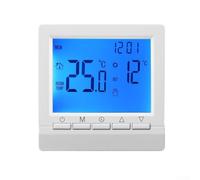Programmable Thermostat for Underfloor Heating and Boiler, Digital Room Controller with LCD Display, 5+2 Week Schedule, Child Lock and Antifreeze Function, IP20 Rated, Powered by 2 x 1.5V Batteries
