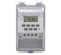Programmable Time Relay Switch 220 V 10 A, Intelligent Digital LCD Timer with Waterproof Transparent Cover, Electronic Timer for Wall Mounting for Household and Industry