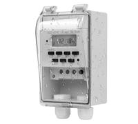 Programmable Time Relay Switch, 220V 10A Digital Timer, Intelligent Timer, Digital LCD Timer with Waterproof Transparent Cover, Electronic Timer
