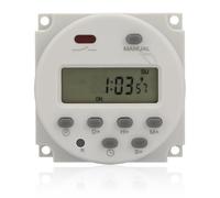 Mini Programmable Timer Switch, 1 Second to 168 Hours, Electronic Automatic Time Control Device, 5V 12V 24V 110V 220V, Digital Wall/Panel Mount Timer[12V DC ]