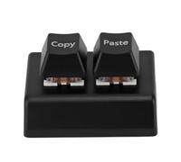 Programmable USB Macro Key, USB Mechanical Gaming Keypad, 2 Keys Copy Paste Red Switch Mini Keyboard, Customized Shortcut Combination Key for Office Media