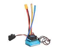 Programmable Waterproof Dustproof 120A RC Brushless ESC One Key Setting 9 Level Acceleration for 1/10 1/8 RC Car Blue