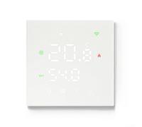 Programmable WiFi Heating Thermostat with Touchscreen Display and Voice Control, Compatible with and Smart LIFEs Apps, Supports Programmable Schedules and(16A white Electric heating)