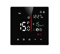 Programmable WiFi Thermostat with Touchscreen Display, 3A/16A Heating Cooling Controller, Remote for access, Energy Saving, Compatible with Electric, Water and Boiler Heating Systems(black 3A Water