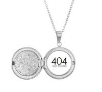 Programmer 404 Error Not Found Locket Necklace Hold Picture Jewelry Birthday Gift