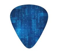 Programmer Binary Code Blue,12 Pcs Guitar Pick,3 Different Thickness Plectrums for Acoustic Guitar Bass Ukulele (0.46mm 0.96mm 0.71mm)