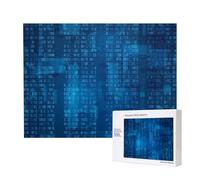 Programmer Binary Code Blue,500 Pieces Wooden Jigsaw Family Game Jigsaw Puzzles for Adults Teens Home Decor