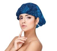 Programmer Binary Code Blue,Adult's Satin Sleeping Cap - Women's Elastic Sleep Bonnet, Adjustable Overnight Hair Cover