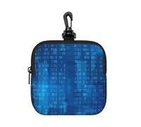 Programmer Binary Code Blue, Square Zipper Storage Bag, Neoprene Coin Purse, Small Wallets, Change Pouch, Change Purse